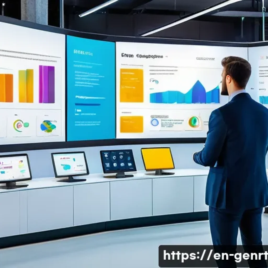 AI를 활용한 창의적 비즈니스 전략 - A modern retail environment showcasing AI-powered customer analytics: a diverse group of marketing p...
