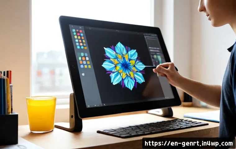 Home 17 생성형 AI와 디자인 새로운 트렌드 - Photorealistic modern design studio, diverse young creative director using a large tablet beside a d...